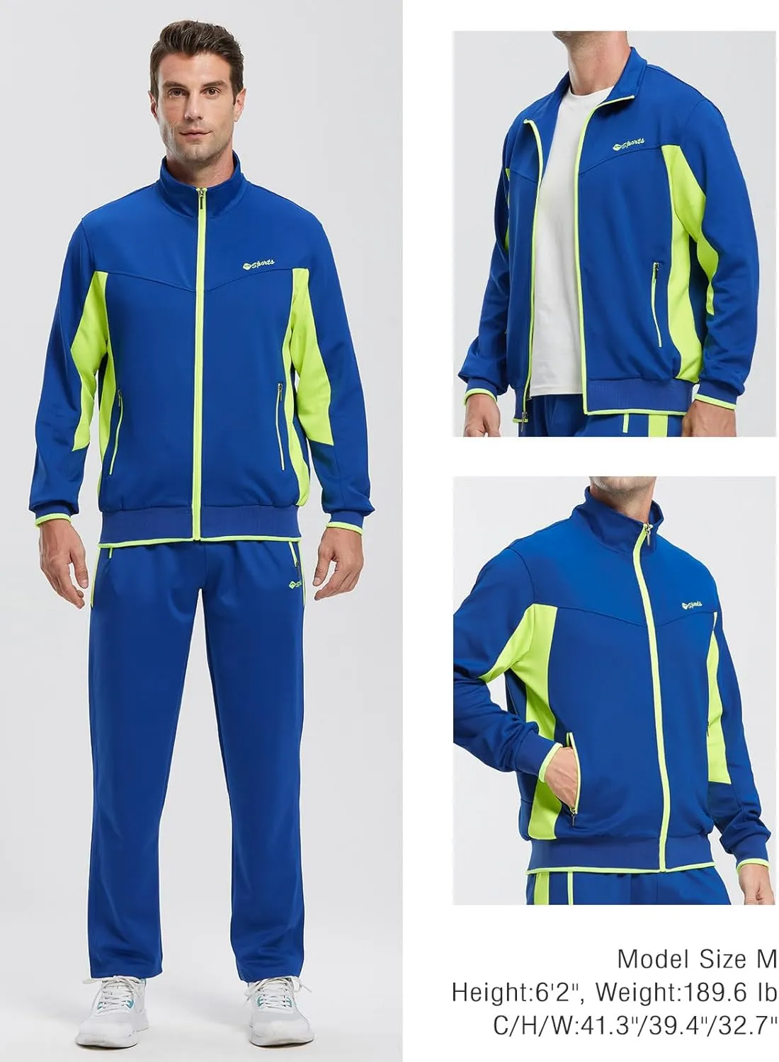 Rdruko Men's Tracksuit Sweatsuits 2 Piece Set Athletic Jogging Gym Activewear Sweat Track Suits Sets