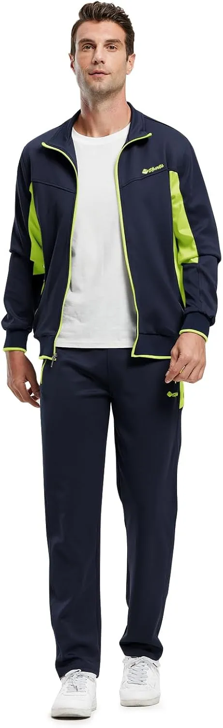 Rdruko Men's Tracksuit Sweatsuits 2 Piece Set Athletic Jogging Gym Activewear Sweat Track Suits Sets