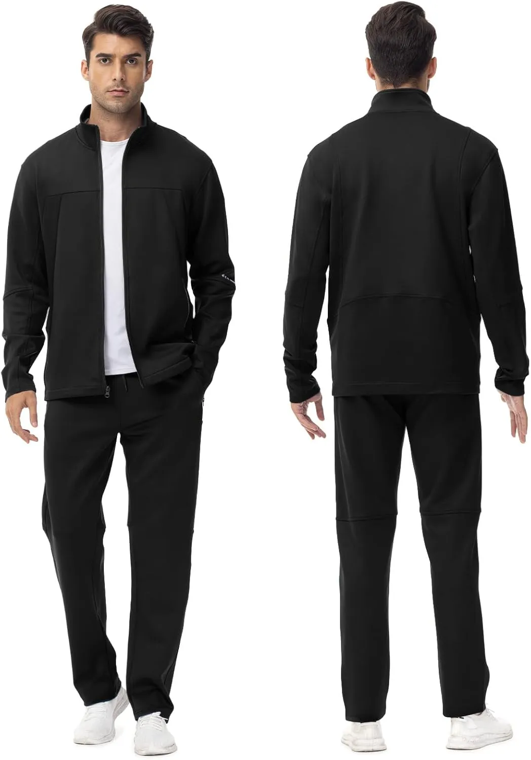 Rdruko Men's Tracksuits 2 Piece Set Athletic Sports Casual Full Zip Jogging Sweatsuit Suit