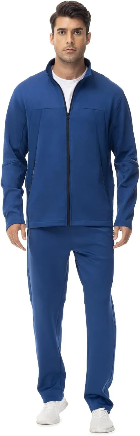 Rdruko Men's Tracksuits 2 Piece Set Athletic Sports Casual Full Zip Jogging Sweatsuit Suit