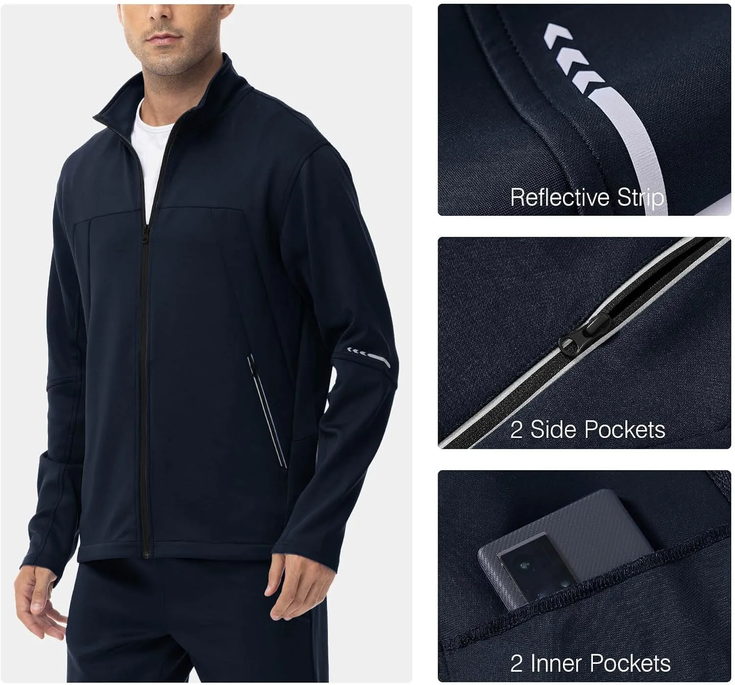 Rdruko Men's Tracksuits 2 Piece Set Athletic Sports Casual Full Zip Jogging Sweatsuit Suit