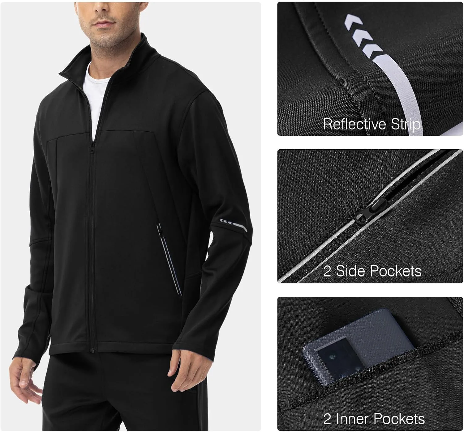 Rdruko Men's Tracksuits 2 Piece Set Athletic Sports Casual Full Zip Jogging Sweatsuit Suit
