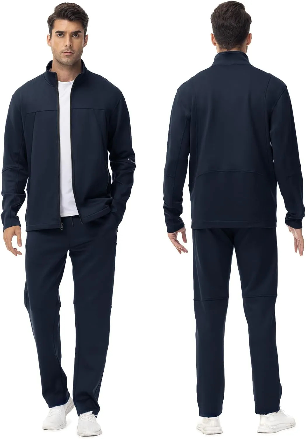 Rdruko Men's Tracksuits 2 Piece Set Athletic Sports Casual Full Zip Jogging Sweatsuit Suit