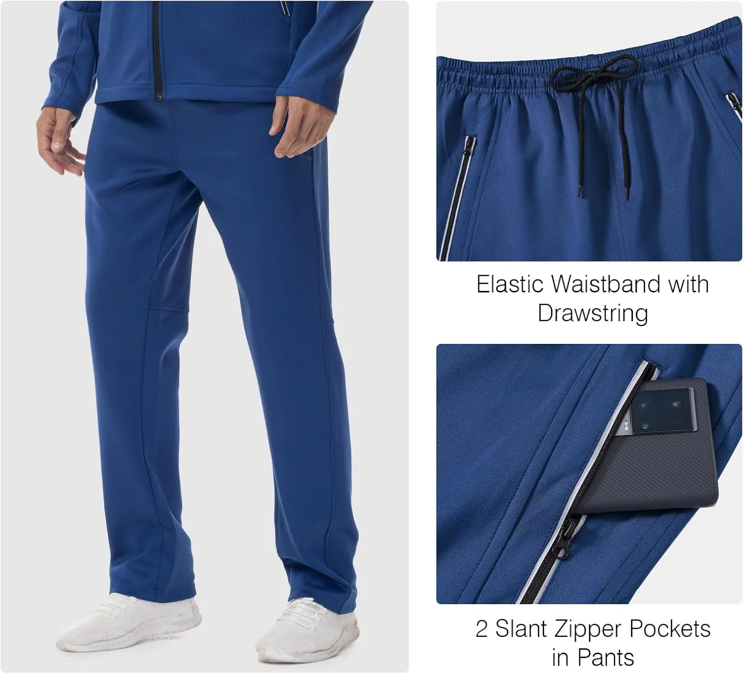 Rdruko Men's Tracksuits 2 Piece Set Athletic Sports Casual Full Zip Jogging Sweatsuit Suit