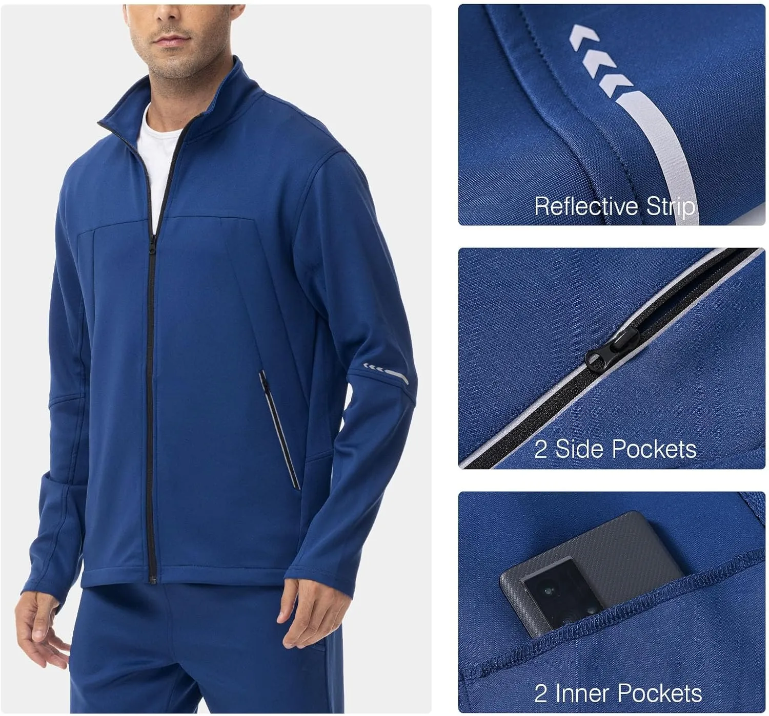 Rdruko Men's Tracksuits 2 Piece Set Athletic Sports Casual Full Zip Jogging Sweatsuit Suit