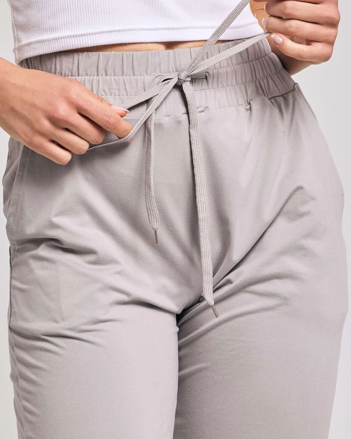 Real Essentials 3-Pack: Women's Capri Open Bottom Soft Sweatpants with Drawstring (Available in Plus Size)