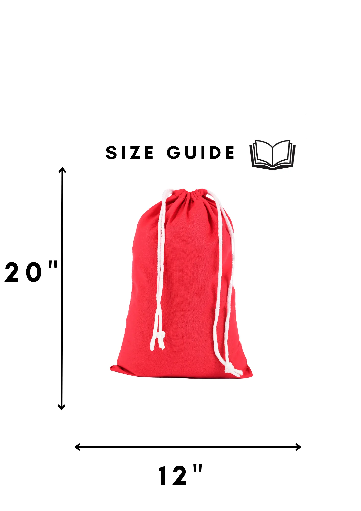 Red Cotton Double Drawstring Pouch for everyday use