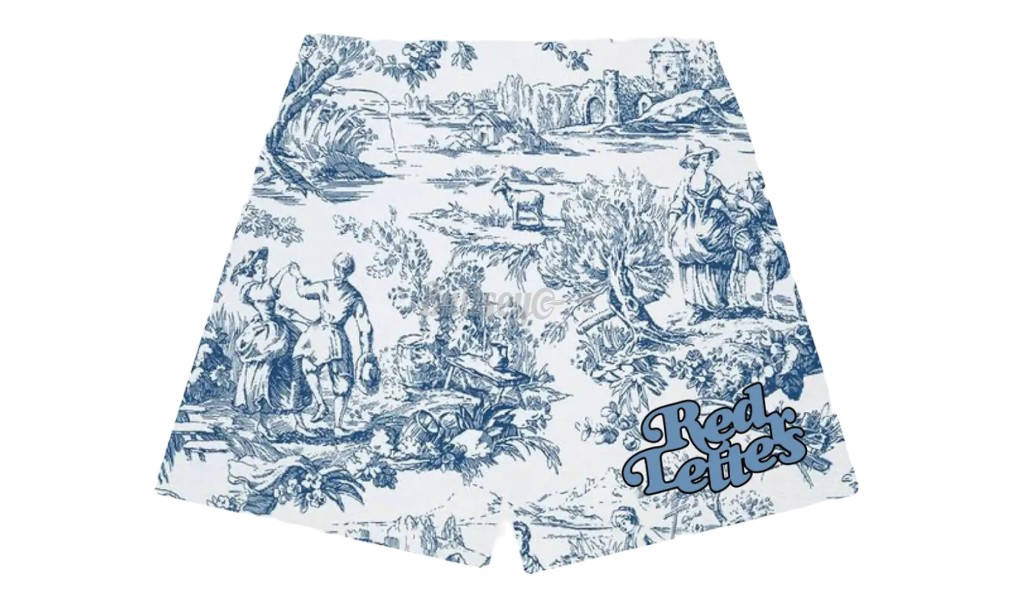 Red Letters "Blue Farm" Mesh Shorts