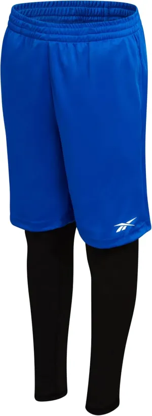 Reebok Boys Basketball Shorts - 2-in-1 Boys Athletic Shorts for Running with Compression Leggings, Pockets, and Drawstring
