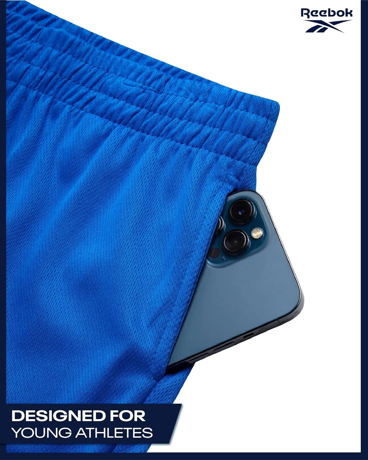 Reebok Boys Basketball Shorts 2 Pack – Mesh Athletic Shorts for Boys, Gym Shorts for Basketball, Running, and Everyday Play