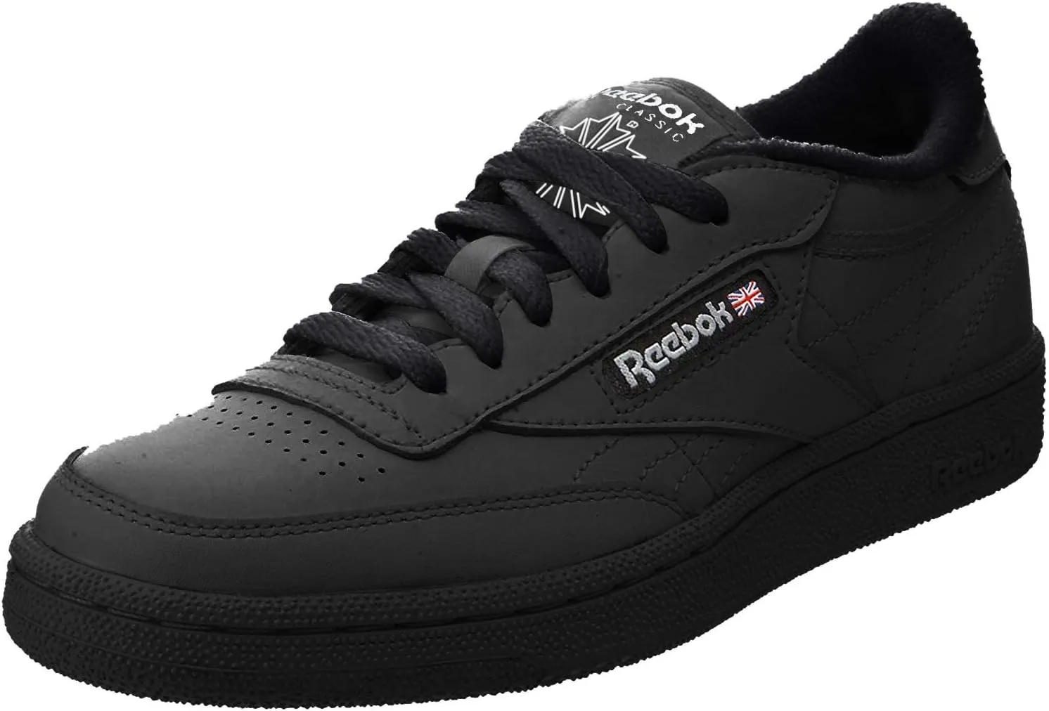 Reebok Kids' Club Fashion Sneaker,Black/Charcoal,5 M US Big Kid