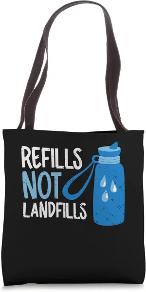 Refills not Landfills World Water Day Save Water Tote Bag