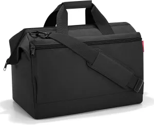 reisenthel Allrounder L Pocket Large Weekender Bag, Versatile 8-Pocket Padded Duffel, Black