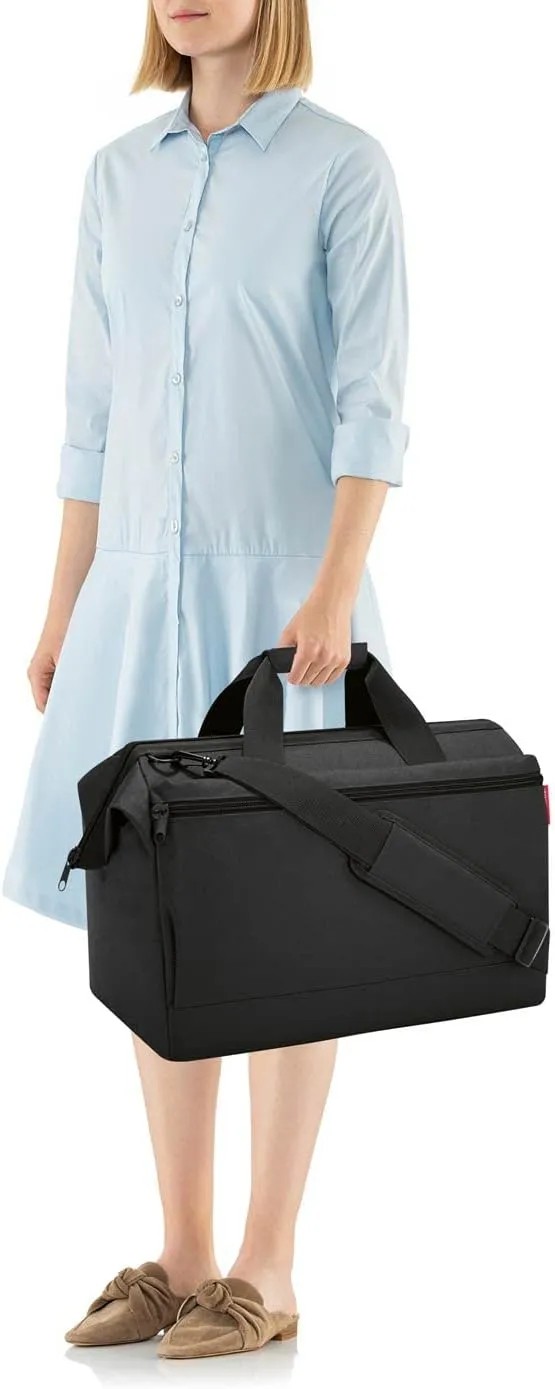 reisenthel Allrounder L Pocket Large Weekender Bag, Versatile 8-Pocket Padded Duffel, Black