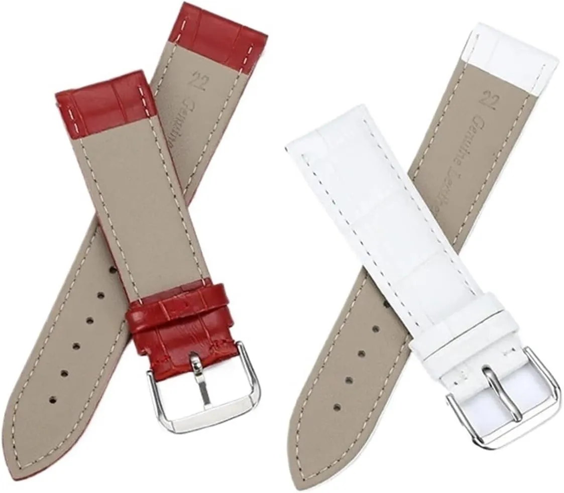Replacement Leather Watch Strap Genuine Leather Watch Strap Unisex 12mm 14mm 16mm 18mm 19mm 20mm 21mm 22mm