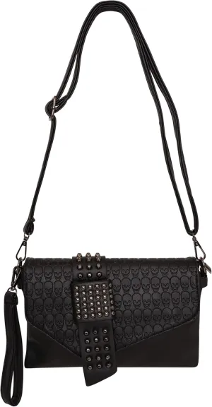 Ro Rox Sia Crossbody Bag Skull Goth Punk Studded Gothic Handbag