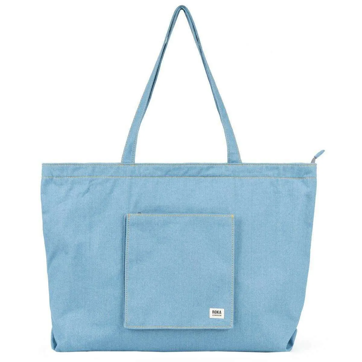 Roka Portobello N Large Tote Bag - Light Wash Denim Blue