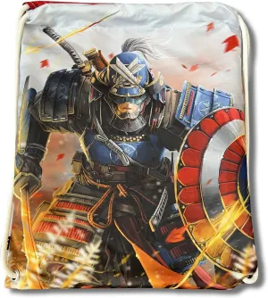 Ronin Sengoku Universe Bag – 18"x15" Multifunctional Drawstring Backpack Workout Bag for Gym, Martial Arts, Training, Beach – Sports Bag Back Packs with Unique Samurai Artwork