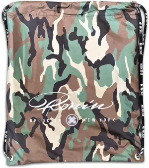 Ronin Signature Camo Gi Bag Drawstring Backpack – Multifunctional Military Backpack – 18 x 14 Inches Camo Bag for Martial Arts Uniform, Karate, Gi, BJJ – Ideal for Everyday Use, Training