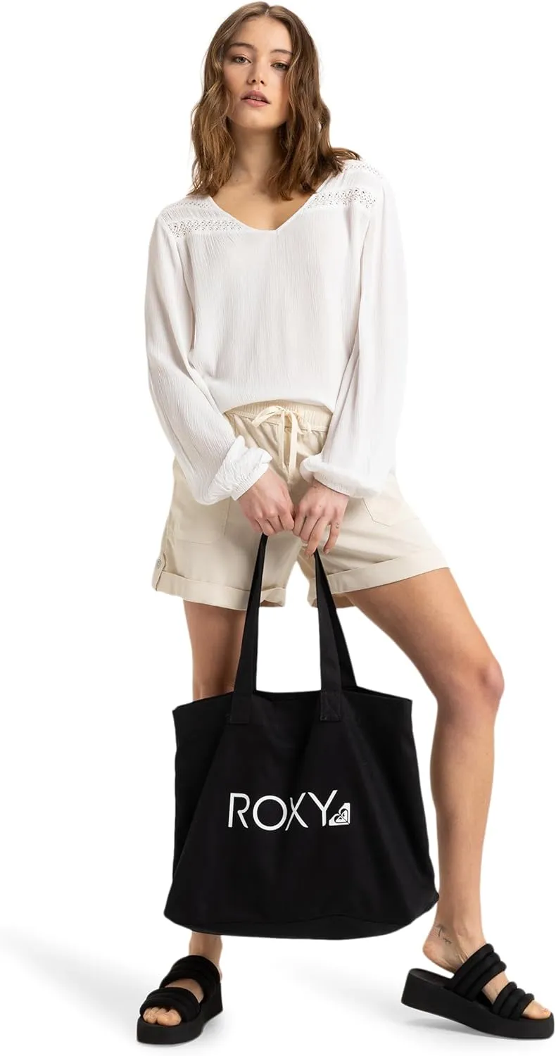 Roxy Women's Cotton Tote Bag | Everyday Carry | Beach | Travel | Vacation | Reusable | Lightweight