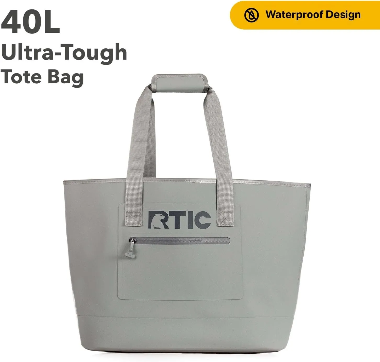 RTIC Ultra-Tough Tote Bag, Waterproof for Beach, Pool, Towel, Grocery, Shopping, Heavy-Duty, Puncture Resistant, Large