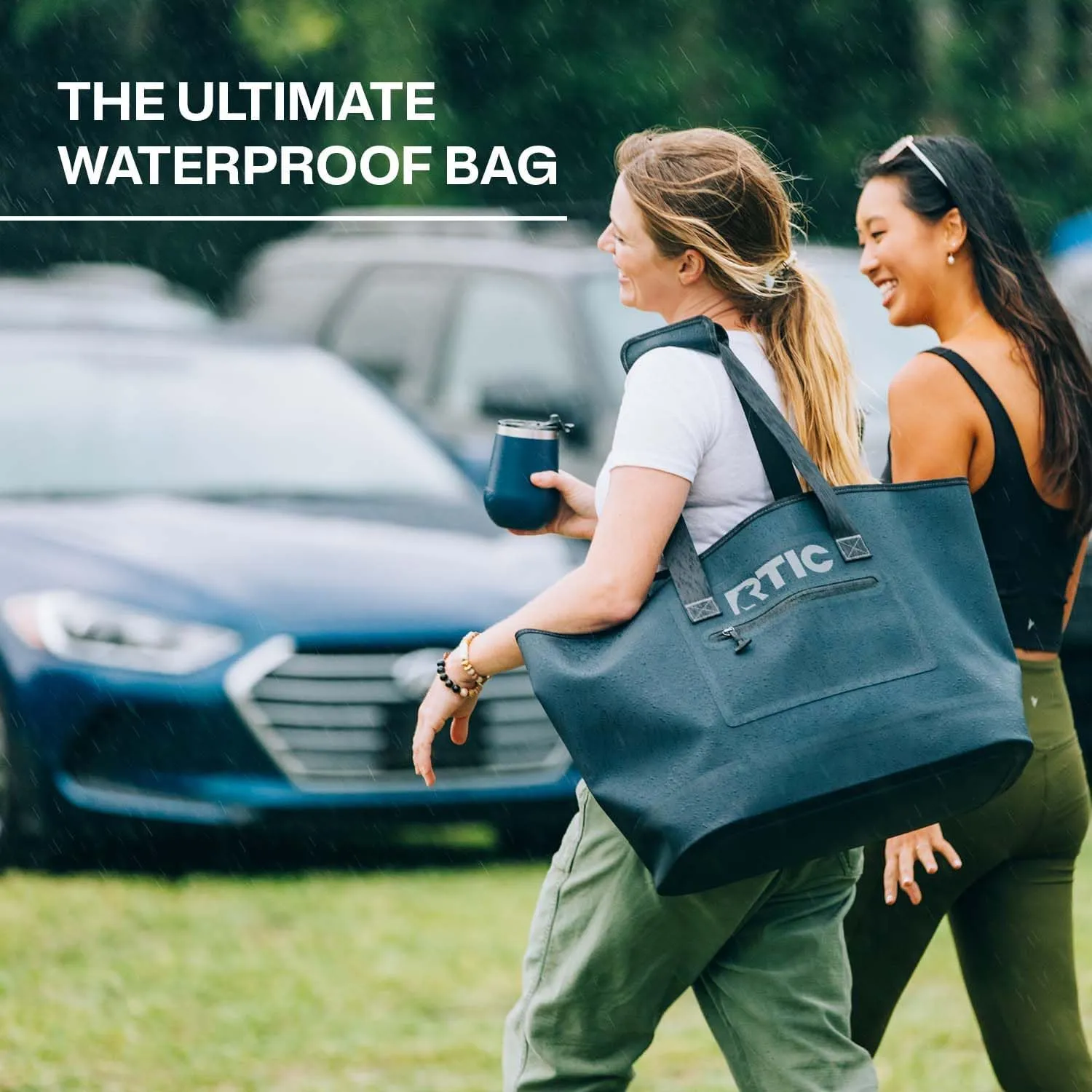 RTIC Ultra-Tough Tote Bag, Waterproof for Beach, Pool, Towel, Grocery, Shopping, Heavy-Duty, Puncture Resistant, Large