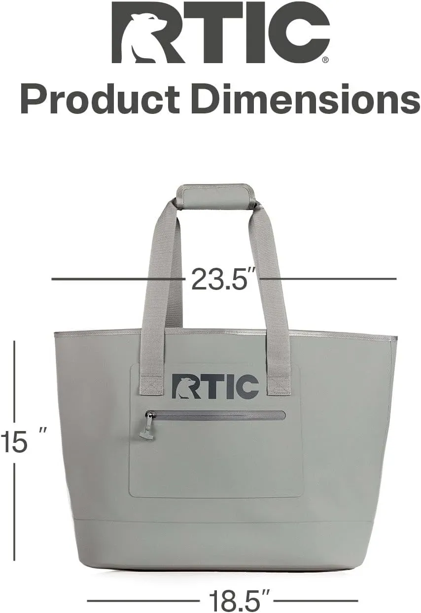 RTIC Ultra-Tough Tote Bag, Waterproof for Beach, Pool, Towel, Grocery, Shopping, Heavy-Duty, Puncture Resistant, Large