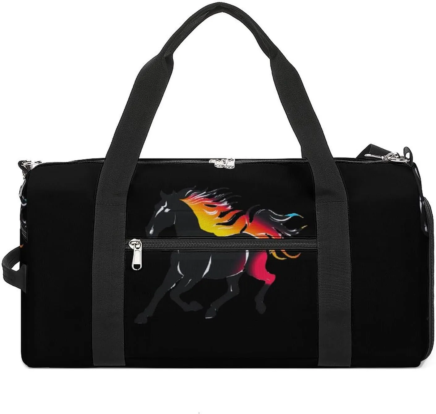Running Horse Gym Bag for Men Women Lightweight Duffel Bag Sports Workout Bag for Travel Yoga
