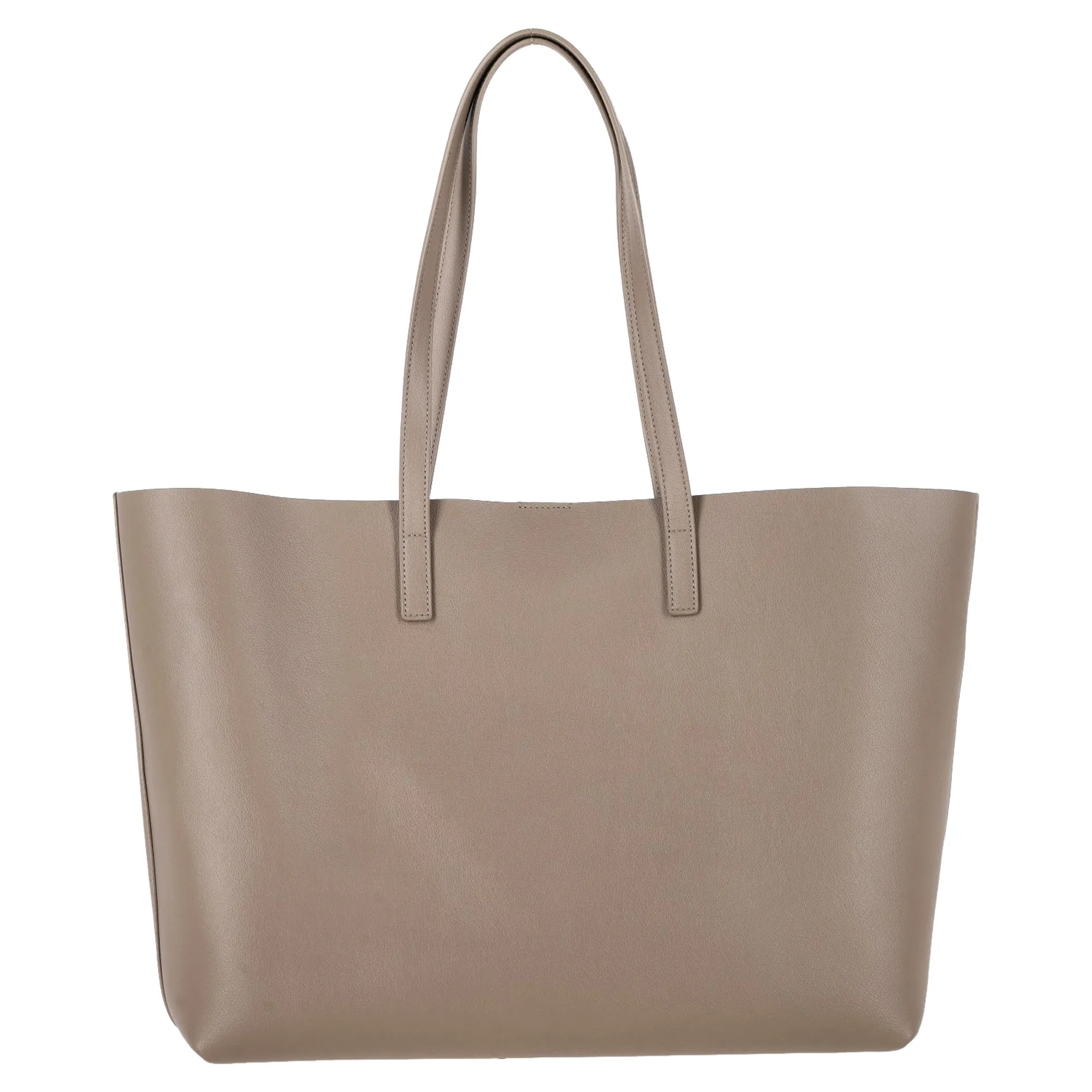 Saint Laurent Large Shopping Tote Bag in Beige Leather