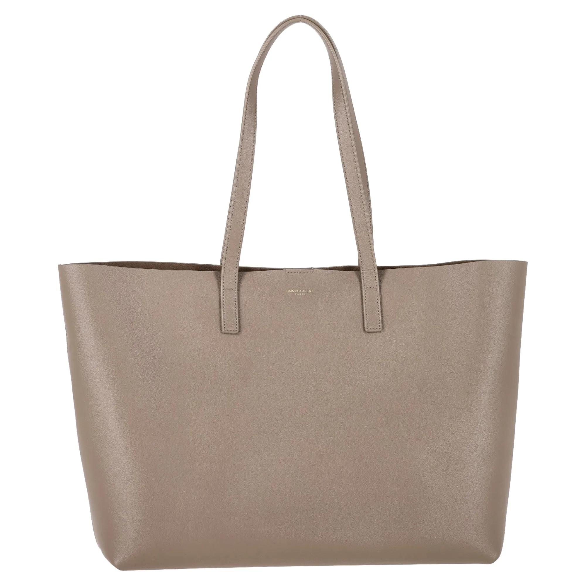 Saint Laurent Large Shopping Tote Bag in Beige Leather