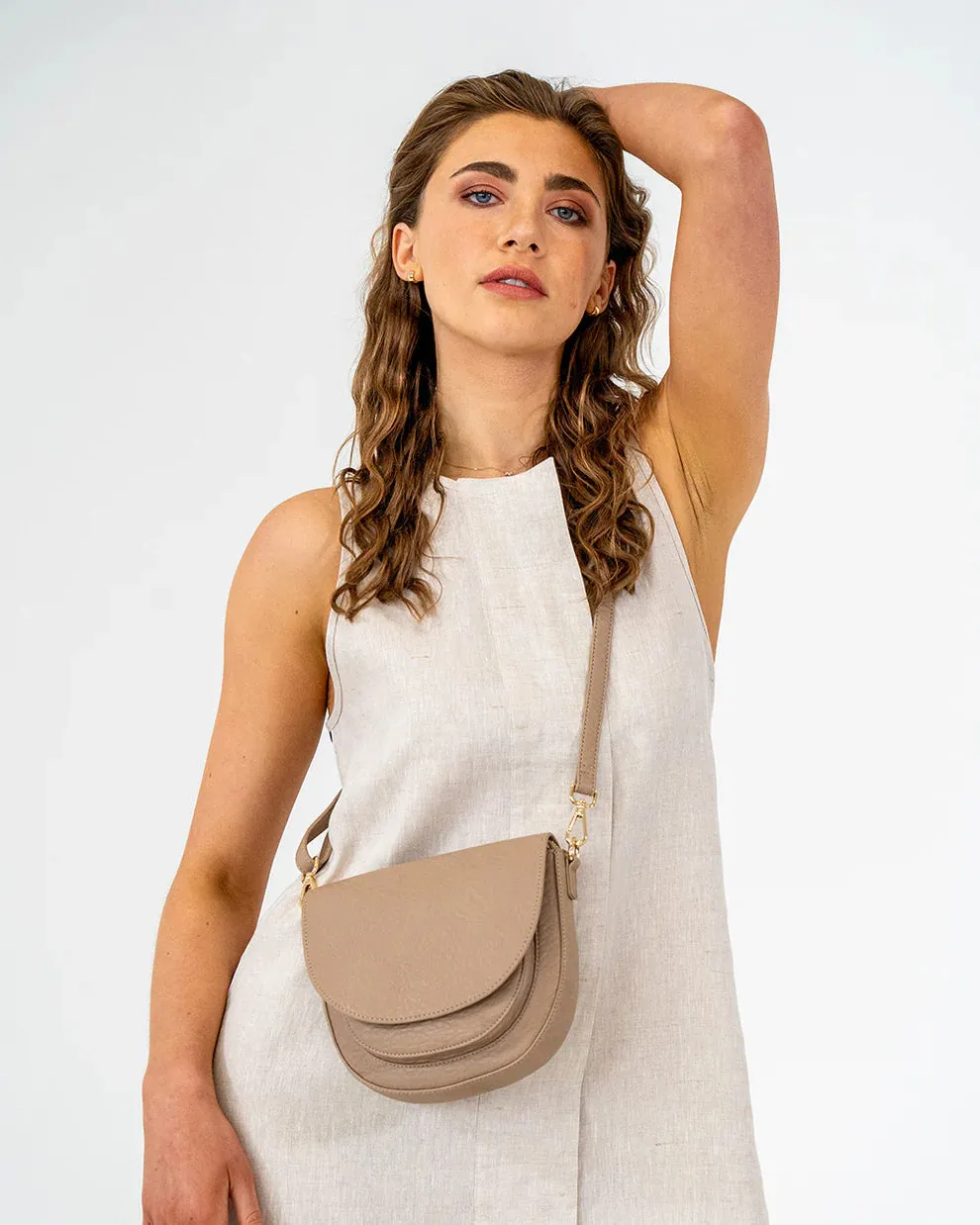 Salerno Petite Crossbody - Latte