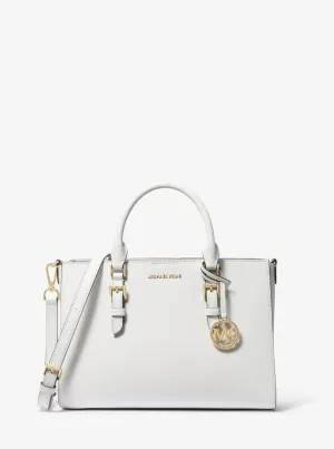 Sally Medium 2-in-1 Saffiano Leather and Logo Satchel