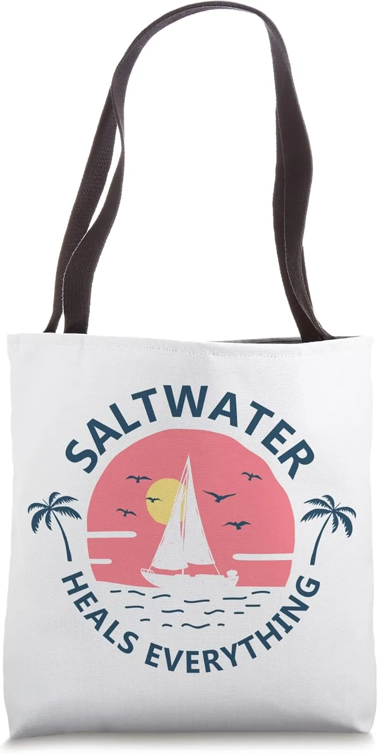 Salt Water Heals Everything Tote Bag