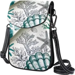 Satchel Bag Coral Reef Starfish Purse Crossbody Leather Messenger Bag For Women