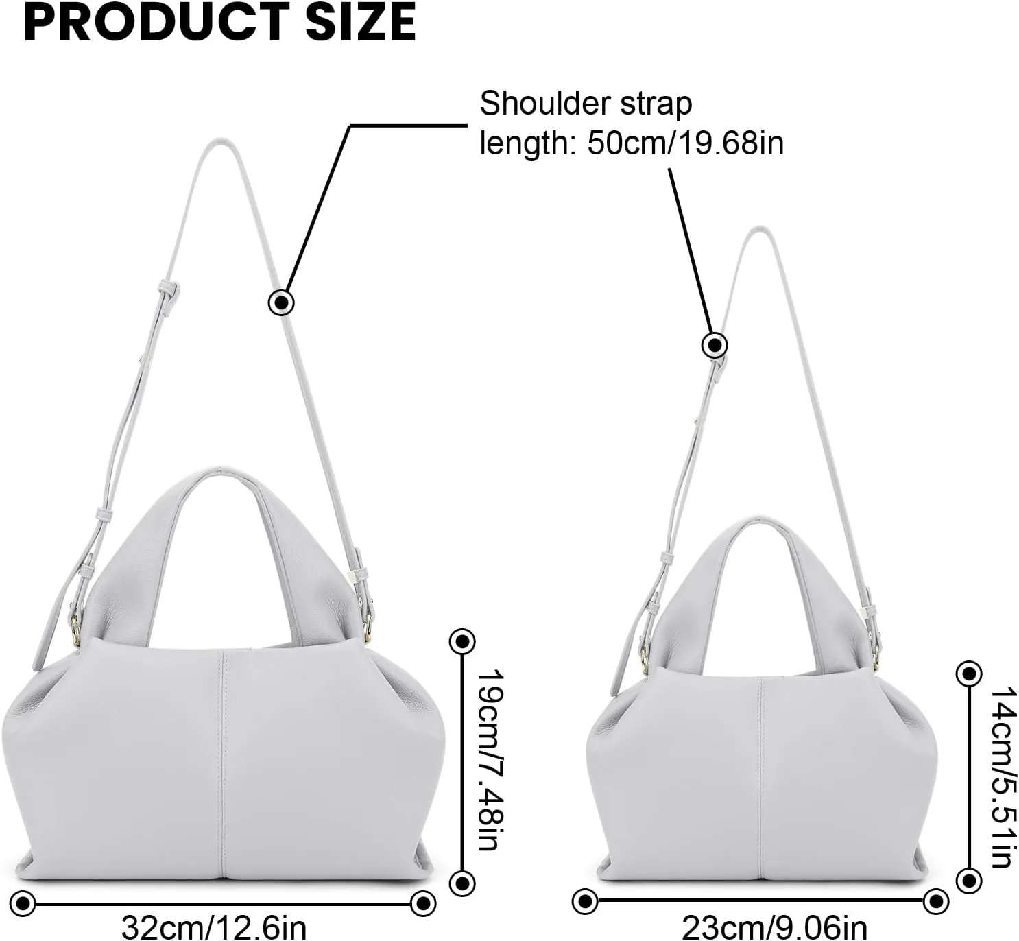 Satchel Purses and Handbags for Women Faux Leather Clutch Purse Cloud Tote Shoulder Bags Fashion Hobo Crossbody Bag