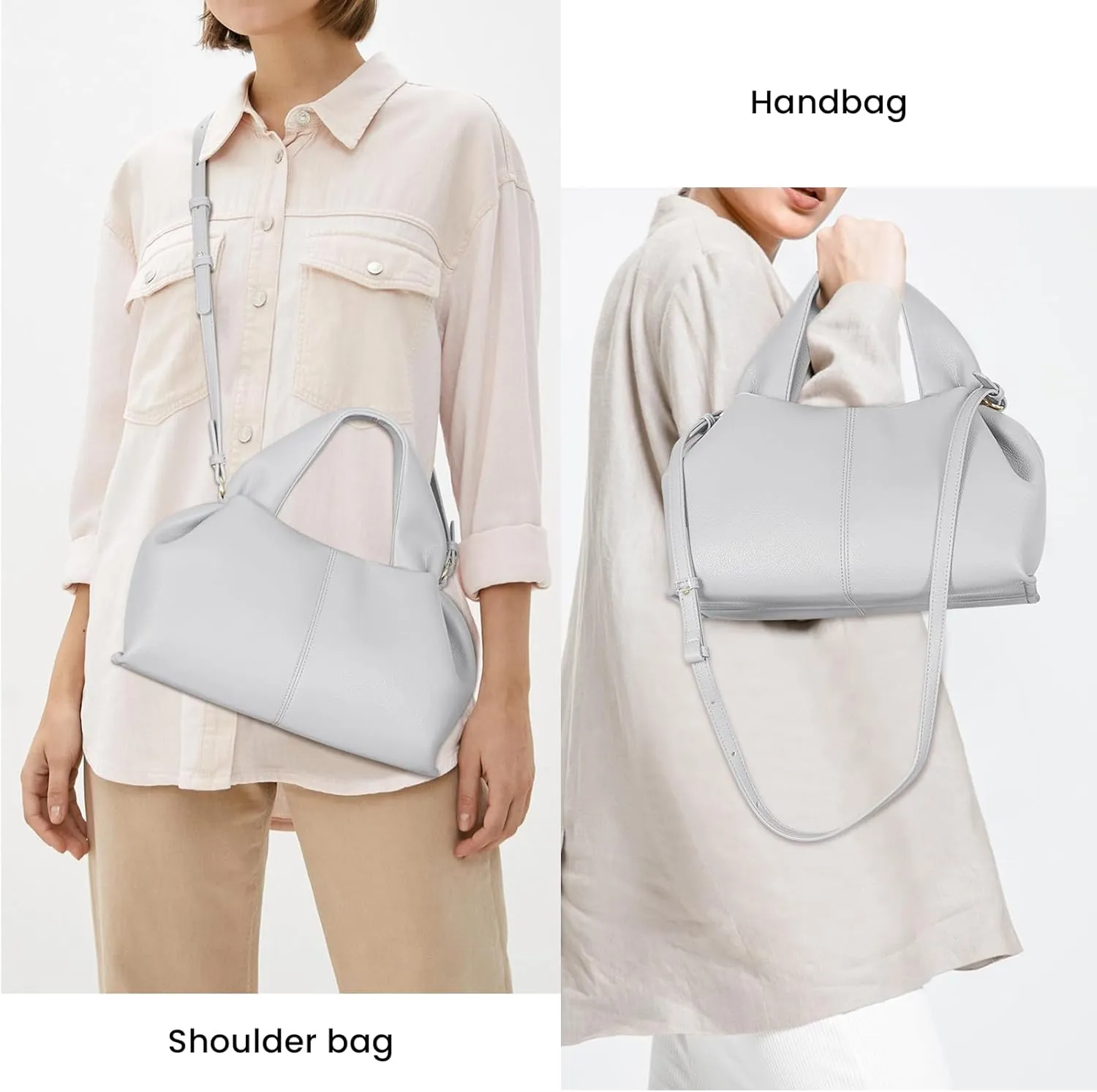 Satchel Purses and Handbags for Women Faux Leather Clutch Purse Cloud Tote Shoulder Bags Fashion Hobo Crossbody Bag