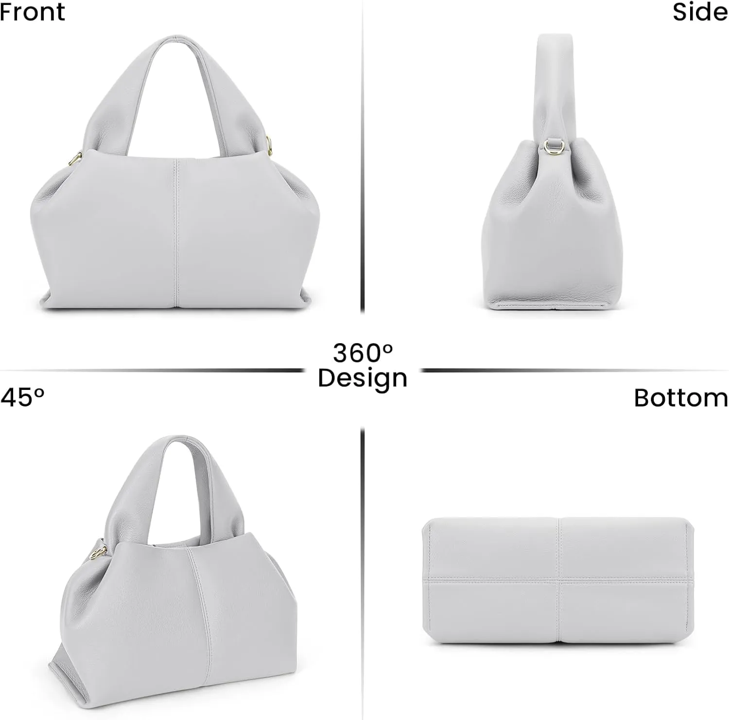 Satchel Purses and Handbags for Women Faux Leather Clutch Purse Cloud Tote Shoulder Bags Fashion Hobo Crossbody Bag
