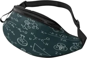 Scientific Math Chalkboard Fanny Pack, Crossbody Waist Packs for Women Men Waist Bags with Adjustable Strap for Travel Running Hiking Sport