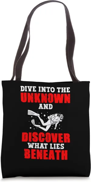 Scuba Diving Ocean Open Water Scuba Diver Underwater Tote Bag