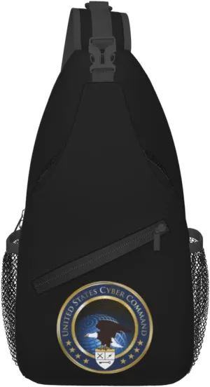 Seal of the United States Cyber Command Crossbody Bags For Women Men Chest Backpack Gym Shoulder Bag Travel Outdoor Sports Casual Crossbody Bags