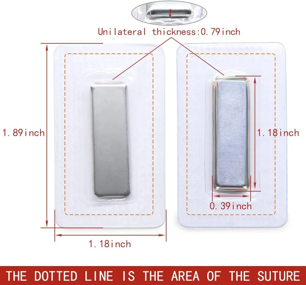 SEMINI Hidden Sew Magnetic Snap Invisible Hidden Sew in PVC Hidden Purse Closure for Fastener Handbag Cloth Clasp DIY Craft Sewing Tools