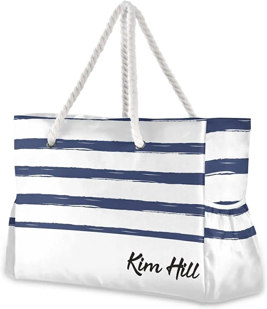 senya Large Beach Shoulder Bags Canvas Tote Water Resistant for Gym Travel Daily