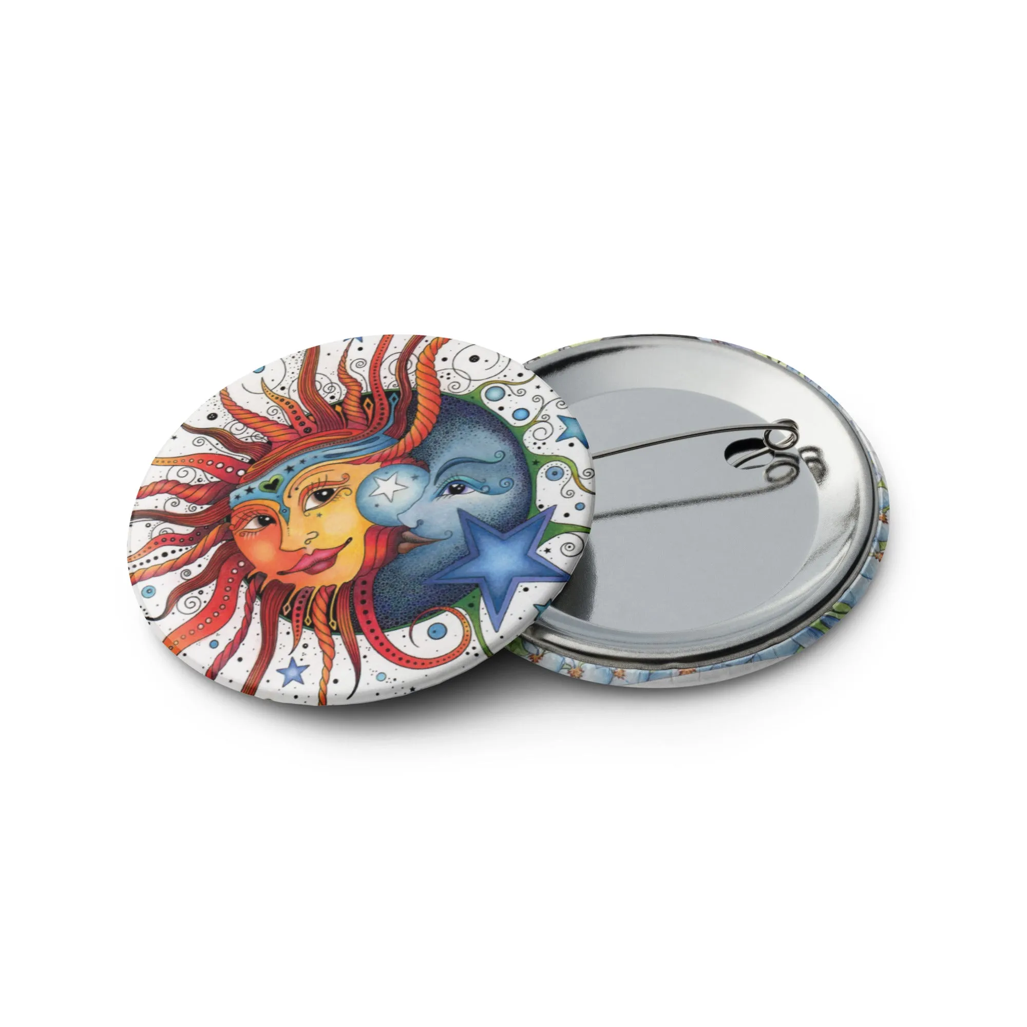 Set of 5 pin buttons by Ruby Charm Colors: Collection 2