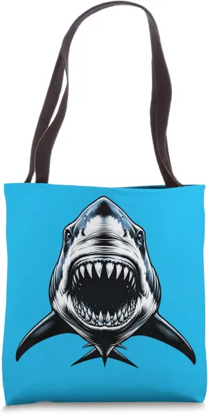 Shark Chomp Funny Biting Shark Under Water Shark Tote Bag