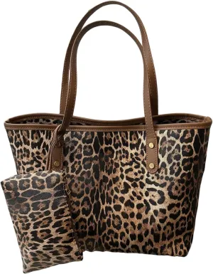 SHENHE Women's Vintage Tote Bag Large Capacity Travel Work Shoulder Bag Handbag with Mini Purse