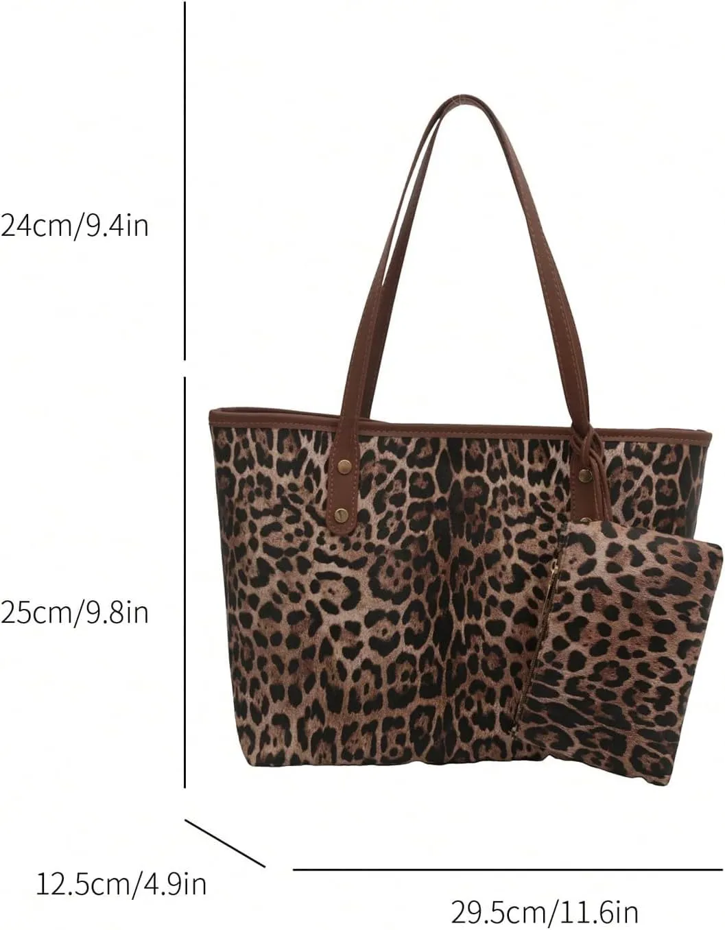 SHENHE Women's Vintage Tote Bag Large Capacity Travel Work Shoulder Bag Handbag with Mini Purse