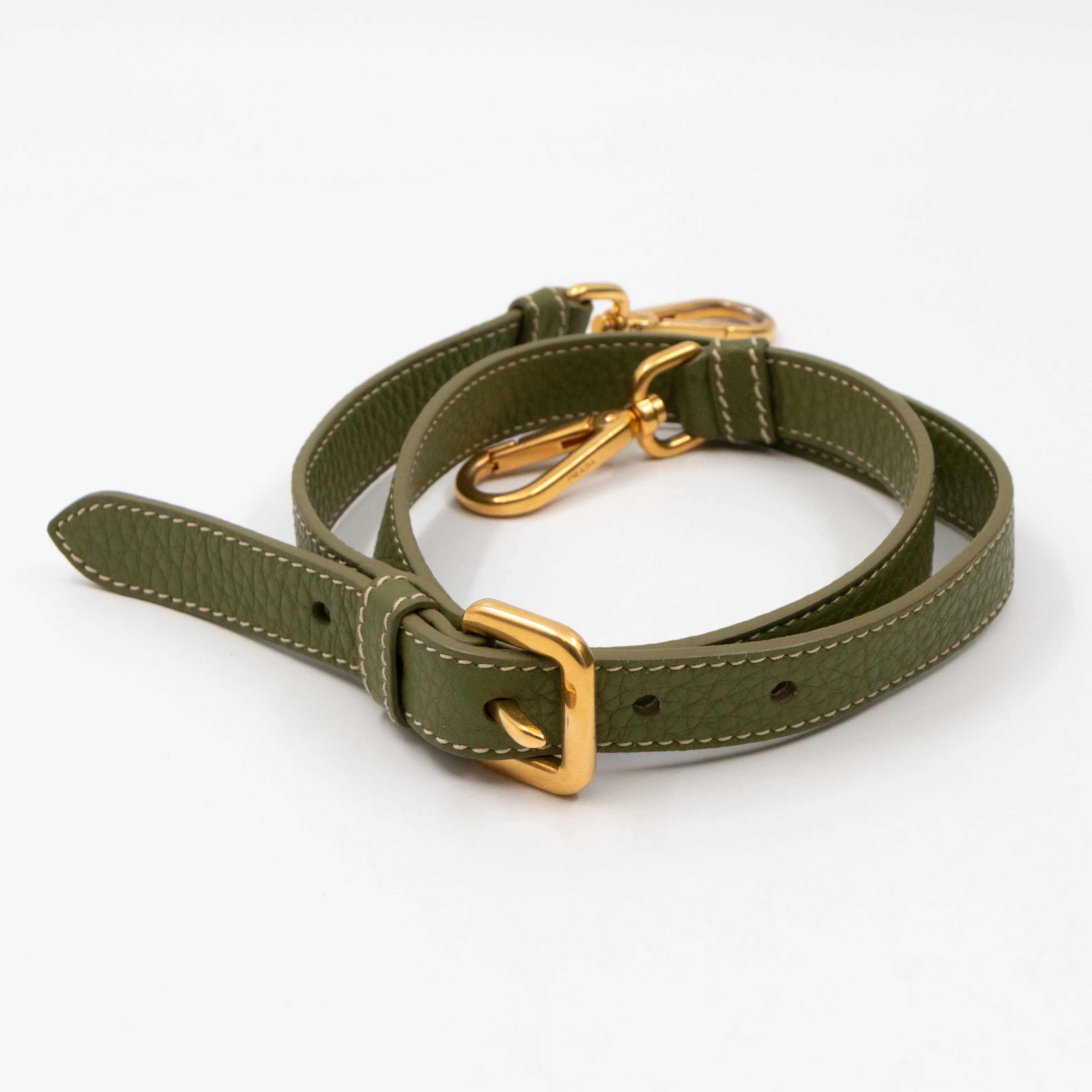 Shopping Tote Green Leather