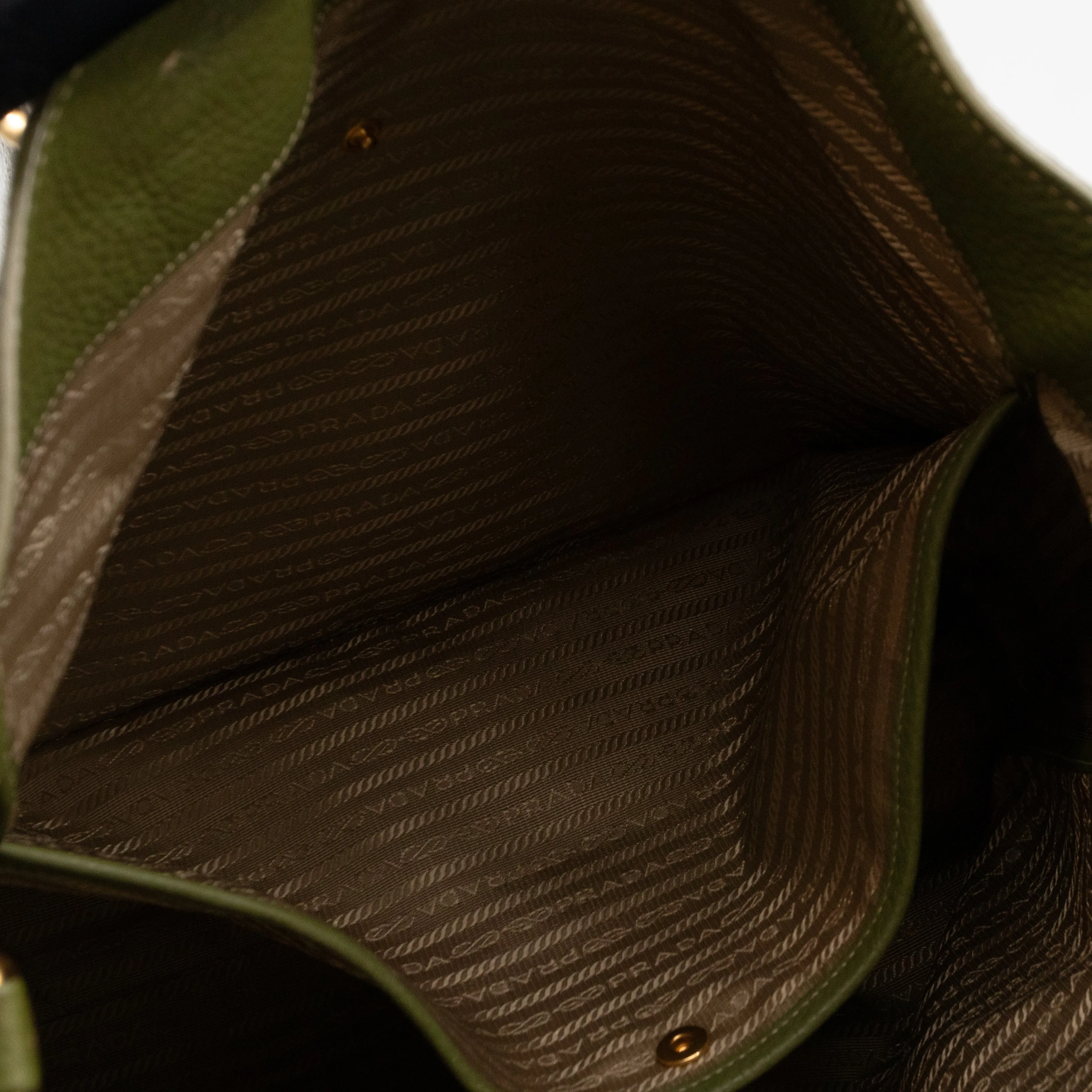 Shopping Tote Green Leather