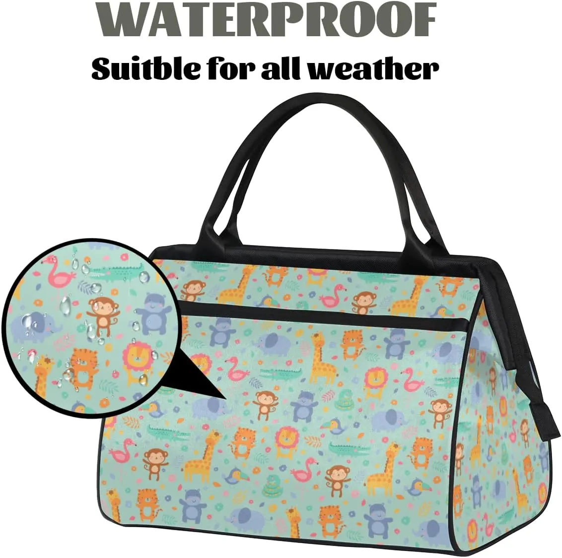 Shoulder Tote Bag for Women, Tote Purse with Zipper Large Handbag for Travel Work Gym