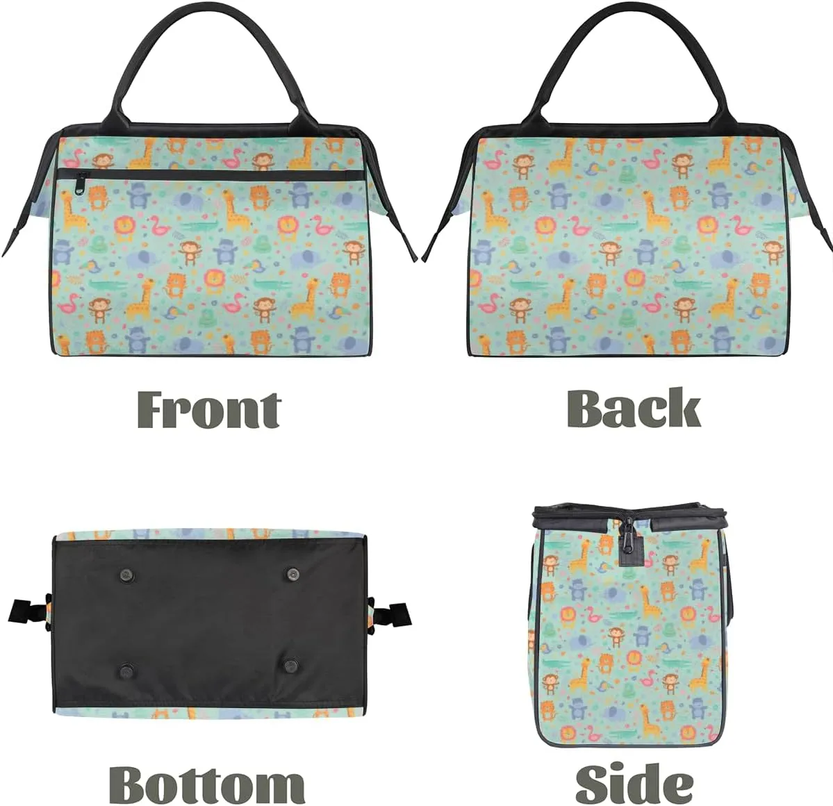 Shoulder Tote Bag for Women, Tote Purse with Zipper Large Handbag for Travel Work Gym